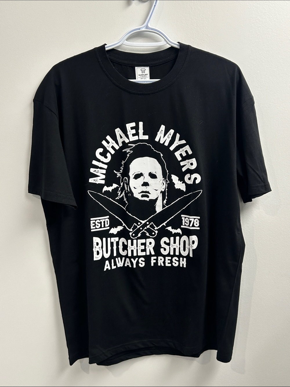 Halloween ‘Michael Myers Butcher Shop’ Black Graphic Tee